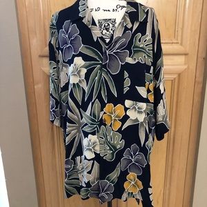 Back East XL floral print Hawaiian Shirt